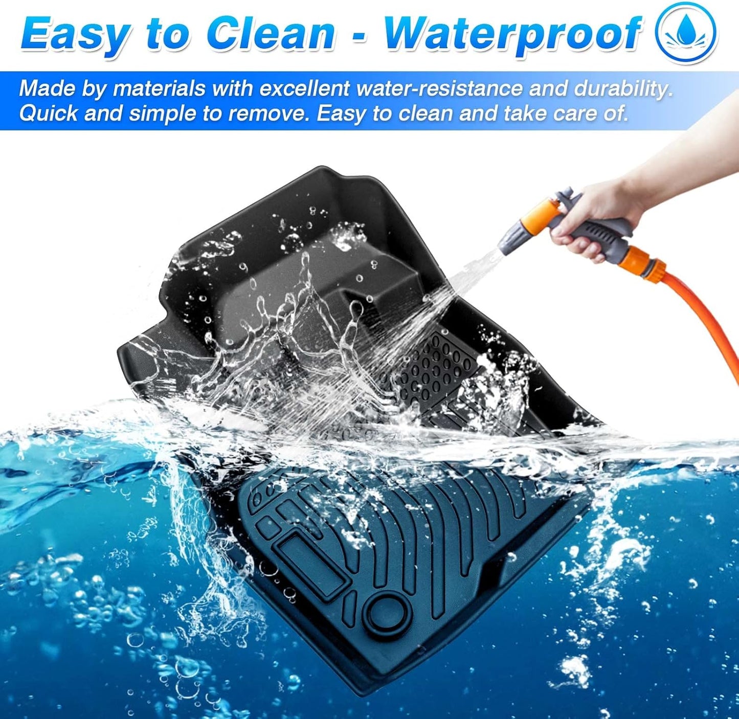 Cartist Custom Fit for Floor Mats Ford Edge 2015-2024 & Ford Edge ST 2019-2024 & Lincoln Nautilus 2019-2024 All Weather Floor Liner 1st & 2nd Row Carpet Protecttion 3D TPE Waterproof