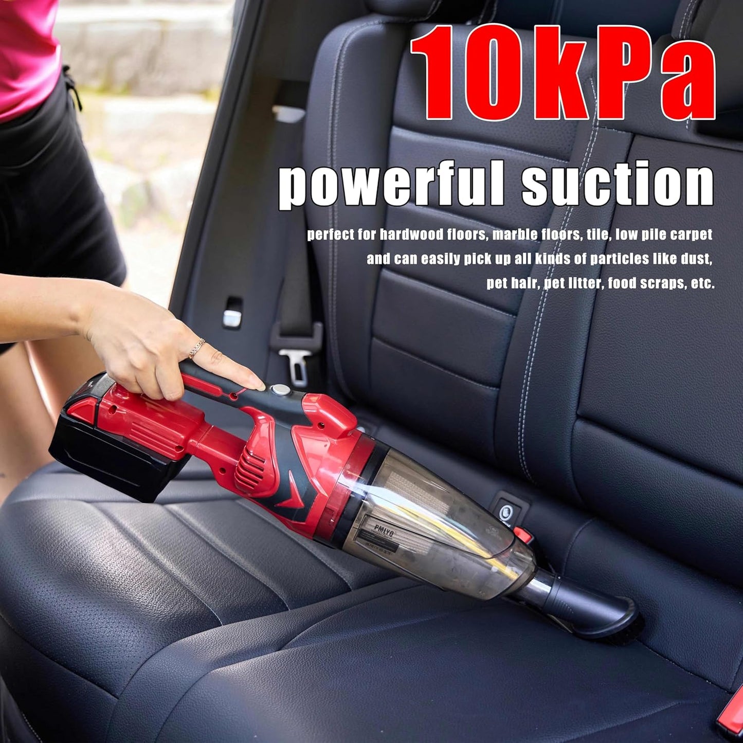 Cordless Vacuum Cleaner for Milwaukee M18 Battery,Wireless Handheld Power Vacuum Cleaner for Home, Boat, Workshop, Car, Pet Hair, Furniture(Tool Only No Battery)