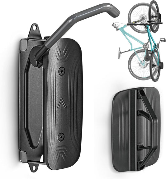 monTEK Swivel Bike Wall Mount – Garage Bike Hanger & Space-Saving Vertical Bike Rack for Garage & Apartment, Sturdy Bike Storage Hook Holds up to 66 lbs, Easy Installation & Scratch-Proof Design