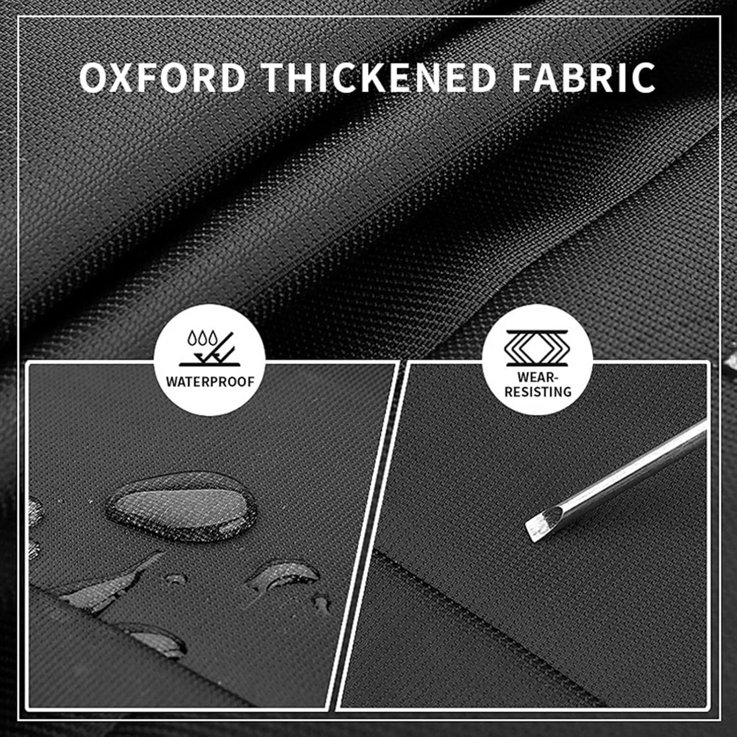 Motorcycle Cover Waterproof Outdoor, 420D Heavy Duty, 3XL95in, All Season Protection, Windproof Clasps, Storage Bag, Night Reflective Design, Fits Motorcycles, 1-2 Bikes Ebikes