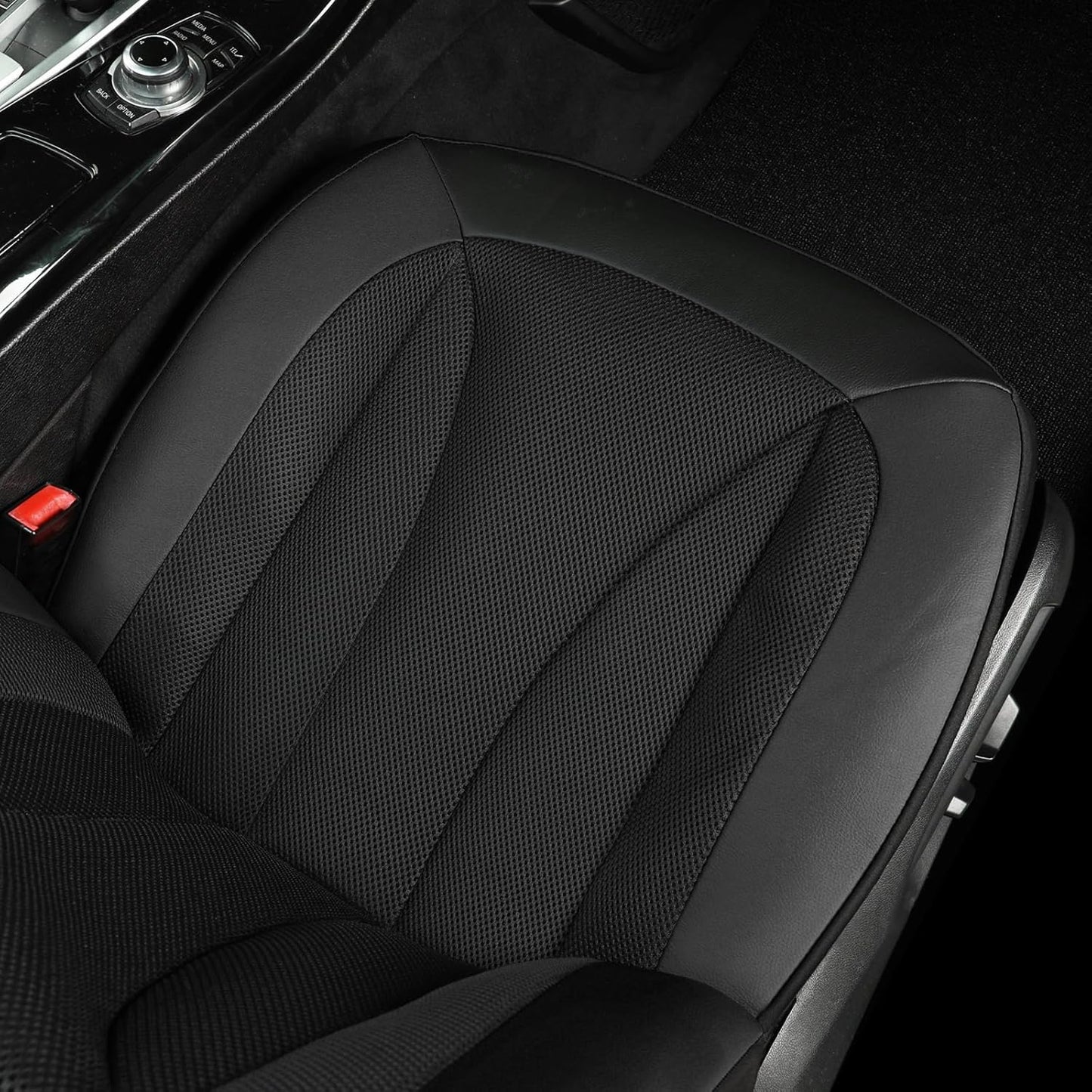 GIANT PANDA Front Seat Cover for Nissan, 3D Air Mesh Car Seat Covers Custom Fit Nissan Rogue Altima Sentra Versa Kicks Frontier Murano Pathfinder Maxima (Black) 2-Pack