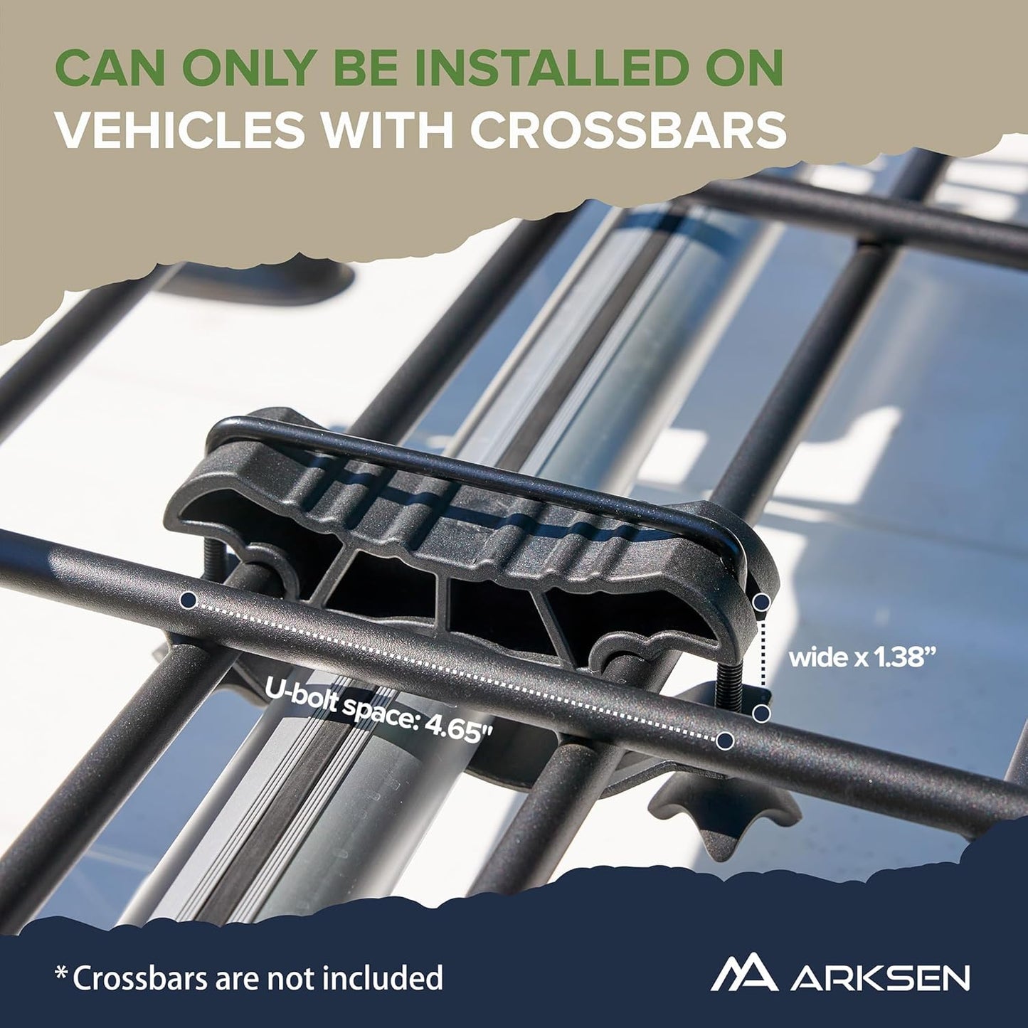ARKSEN 64 x 50 x 6 Inch Universal Extra Wide 150LB Heavy Duty Roof Rack Cargo with Cargo Net, Car Top Luggage Holder Carrier Basket for SUV, Truck, & Car Steel Construction