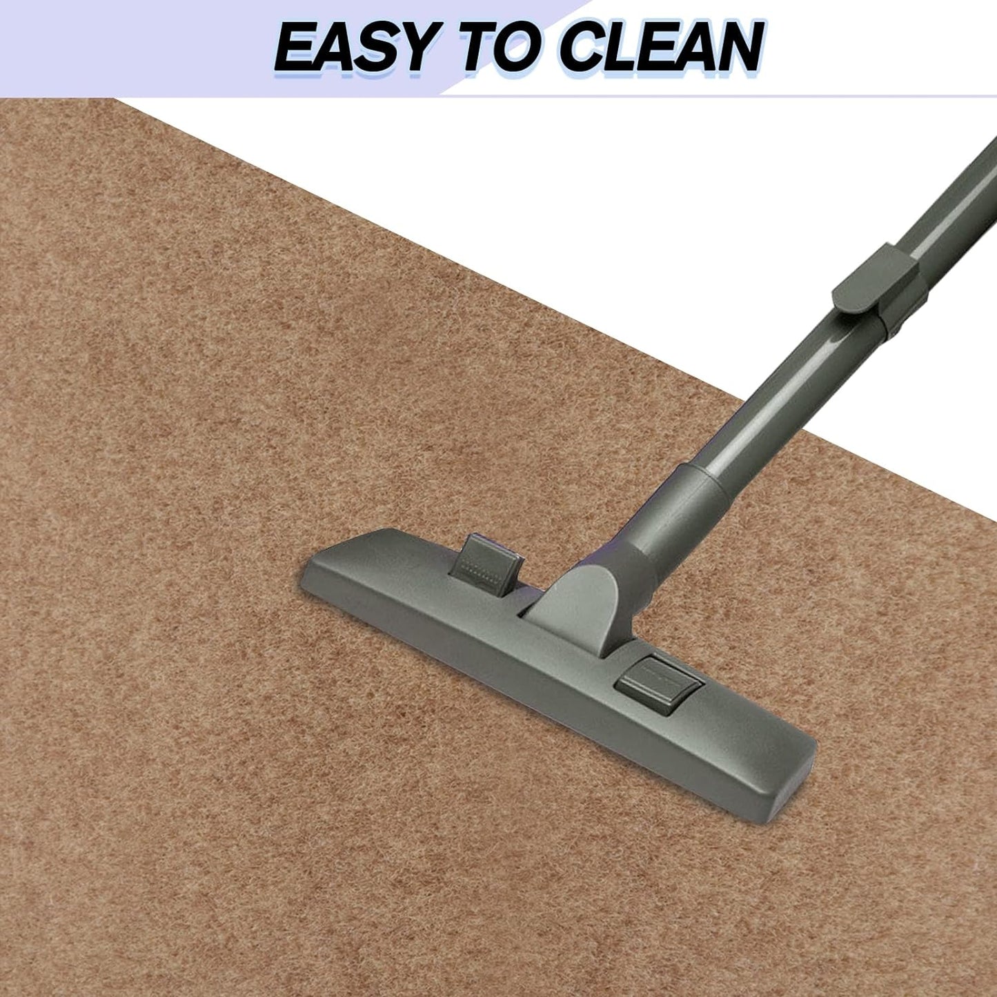 Custom Size Backed Non-Slip Area Rugs Runner, Easy Clean, Waterproof Runner Rugs for Hallway Entryway, Kitchen, Laundry, 3FT x 75FT, Beige