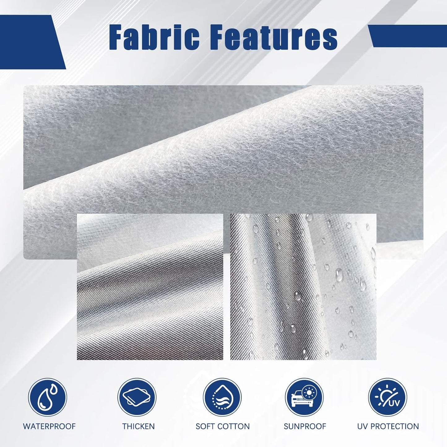 Kayme 6 Layers SUV Car Cover Custom Fit for Acura MDX (2001-2025) Waterproof All Weather for Automobiles, Outdoor Full Cover Rain Sun UV Protection.Silver