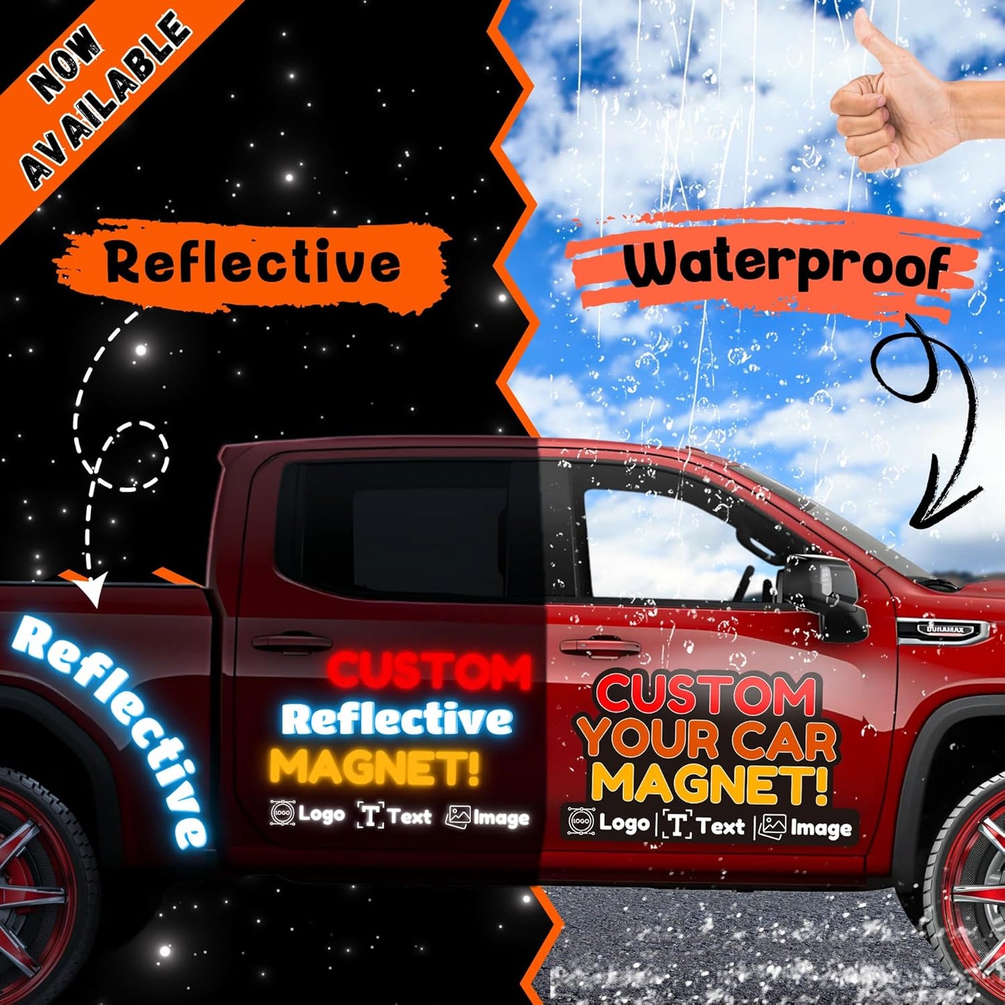 Custom Car Magnet with Your Logo ║ Advertise Your Business Vehicle Magnetic ║ Professionally Printed for Your Car Van Truck ║ Reflective Option Available║ We Print All Made in The USA