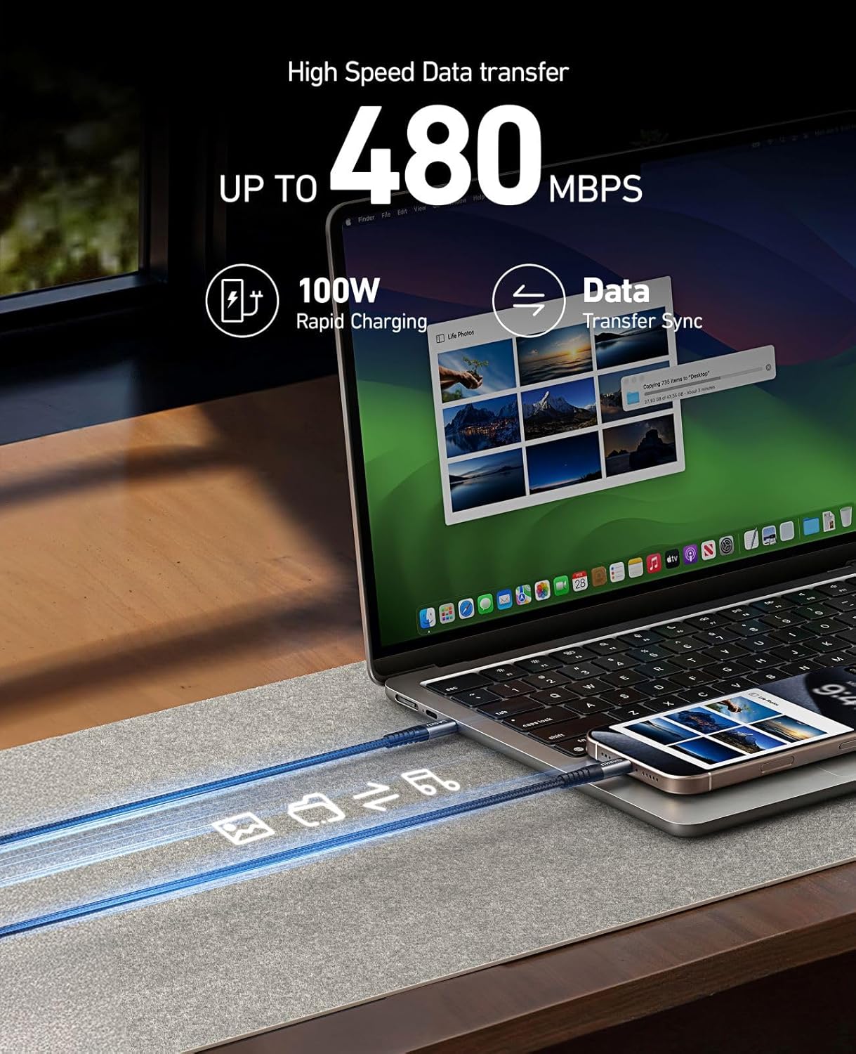 Lightning Cable 3ft 3Pack [Apple MFi Certified] Nylon Braided iPhone Charger Cable Heavy Duty Charging cord Compatible with iPhone 14/13/12/11/Pro Max/X/Xs Max/Xr /8 Plus/ 7 Plus/ 6 Plus/iPad Mini/Air