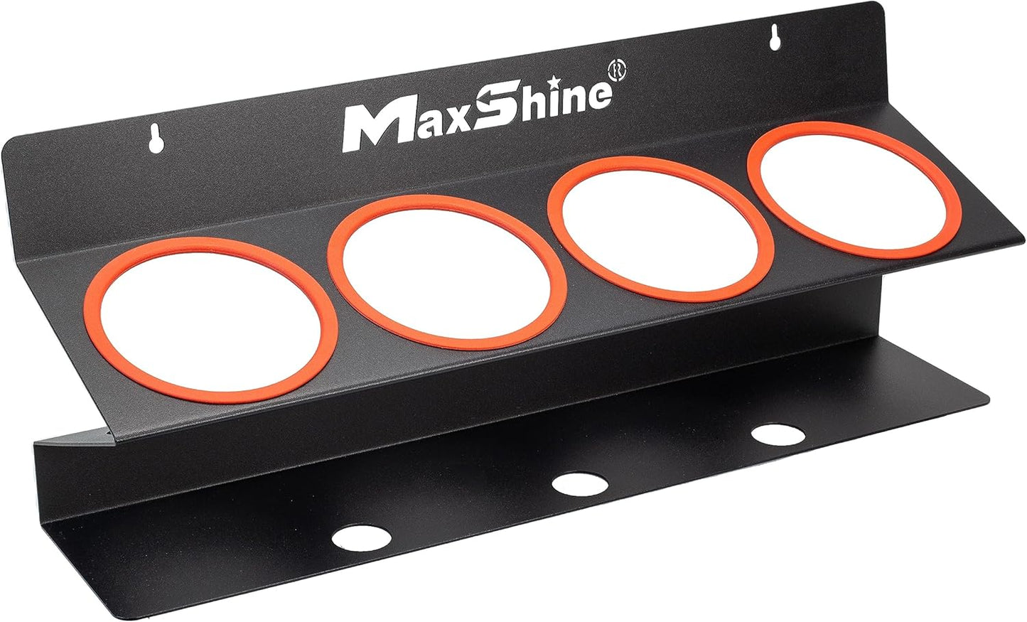 Maxshine Universal Spray Bottle Holder (16oz/34oz) - Holds 7 IK Trigger Sprayers with 3 Small Holes, Sturdy & Lightweight Wall-Mounted Organizer for Detailing Accessories