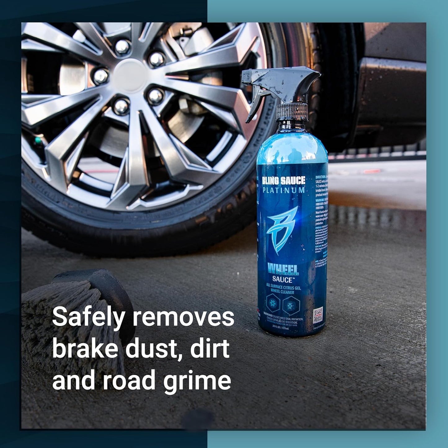 Platinum Wheel Sauce, All Surface Citrus Gel Wheel Cleaner for Cars, Trucks, SUVs, 24oz.