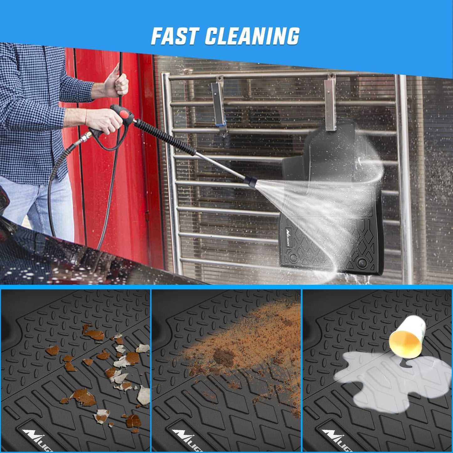 Nilight TPE Floor Mats for 2020 2021 2022 2023 2024 2025 Hyundai Palisade with Bucket Seats,All Weather Custom Fit Heavy Duty Floor Liners