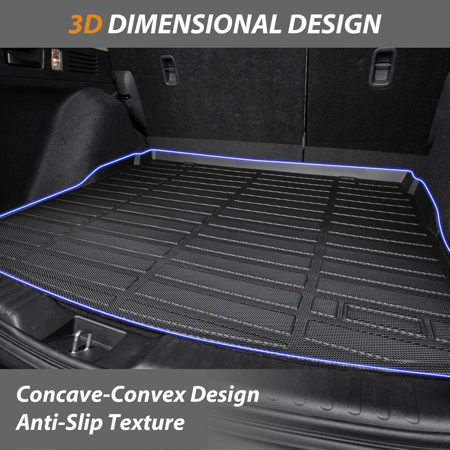 AIPOIL® Floor Mats & Cargo Liner Set for 2017-2024 MINI Countryman F60 (Not for Manual Transmission) All Weather Protection TPE Anti-Slip Automotive Full Set Custom Car Mats Accessories - Black