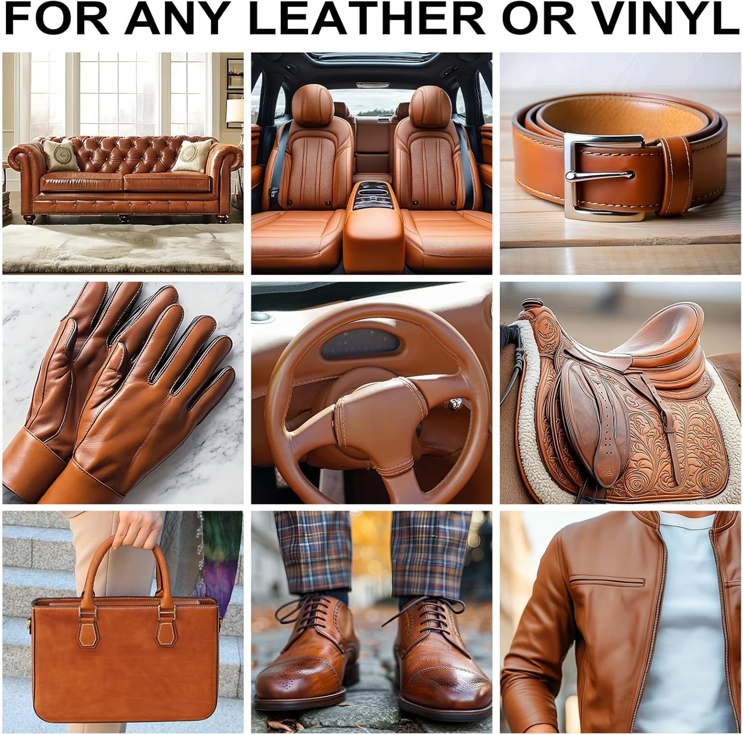 Leather Recoloring Balm,10oz Leather Color Restorer Leather Repair Kit for Furniture Car Leather Scratch Remover, White Leather Color Restorer for Couches,Leather Dye Paint for Faded