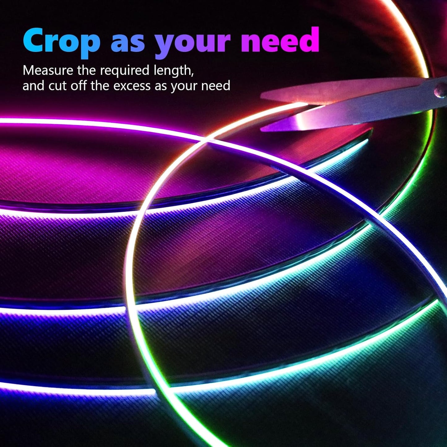 Interior Car LED Strip Lights, Acrylic LED Lights for Car with Wireless APP Dynamic Dreamcolor Chasing 6 in 1 Ambient Lighting Kits, 175 inches 593 LED Sound Active Function Neon Lights