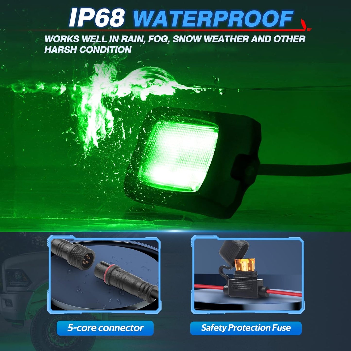 MICTUNING Q1 RGBW Rock Lights, 16 Pods Pure Color Underglow Neon Multicolor Lighting with Wiring Switch Kit, Bluetooth Controller, Remote Control, Music Mode for Trucks Car ATV UTV Golf Cart