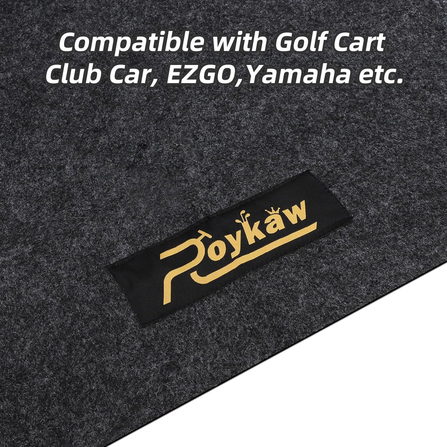Roykaw Golf Cart Parking Mat Garage Floor Mat Compatible with EZGO, Club Car, Yamaha, ATV, UTV and Small Utility Vehicles, Slide-Resistant, Petroleum Pollution Protection - 9.18 ft. x 4.92 ft.