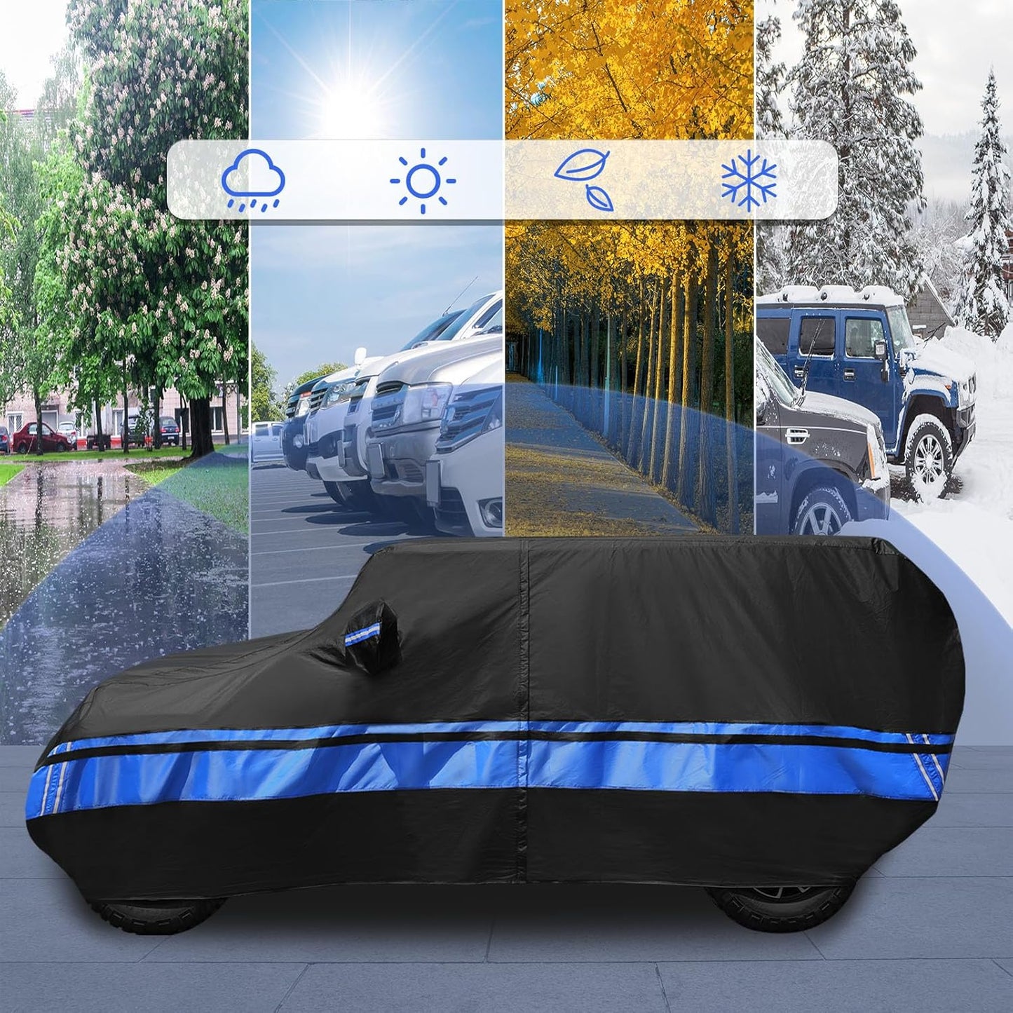 10-Layer Waterproof 4 Door All Weather Universal Fits Jeep Wrangler Cover for TJ YJ CJ JK JL