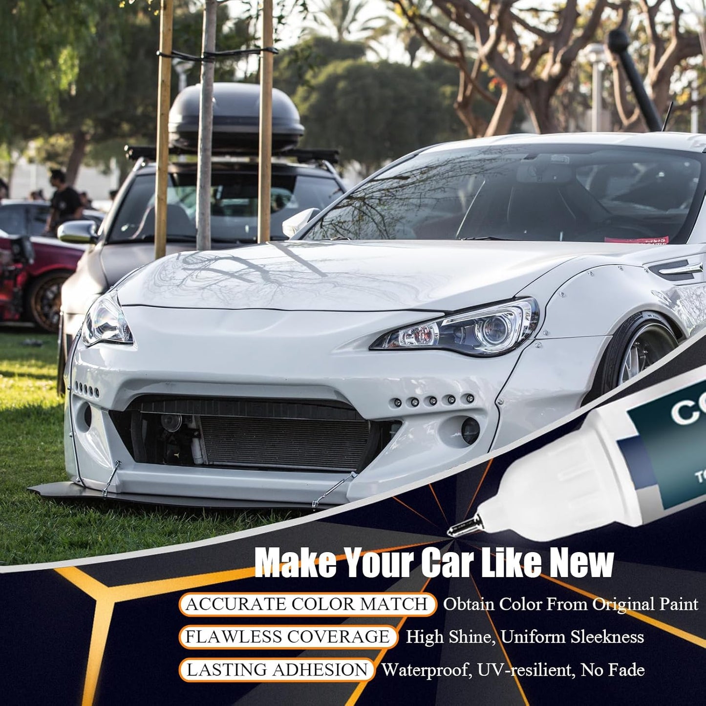 Magnetite Gray Metallic(P8Y) Touch Up Paint Compatible with SUBARU, Car Paint Pen Scratch Repair Two-In-One Touch Up Paint, Premium Car Scratch Remover for Deep Scratches