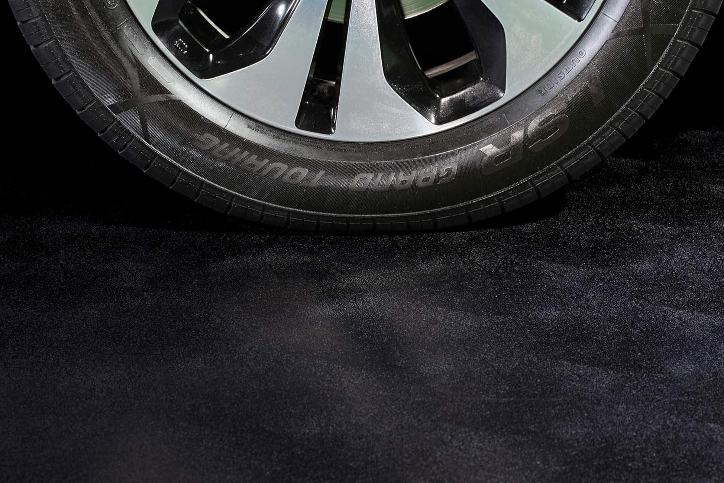 G-Floor Seamless Sheet Vinyl Shed Flooring Cover with Bonded Fibrous Backing - Levant Pattern (8' x 10', Midnight Black)