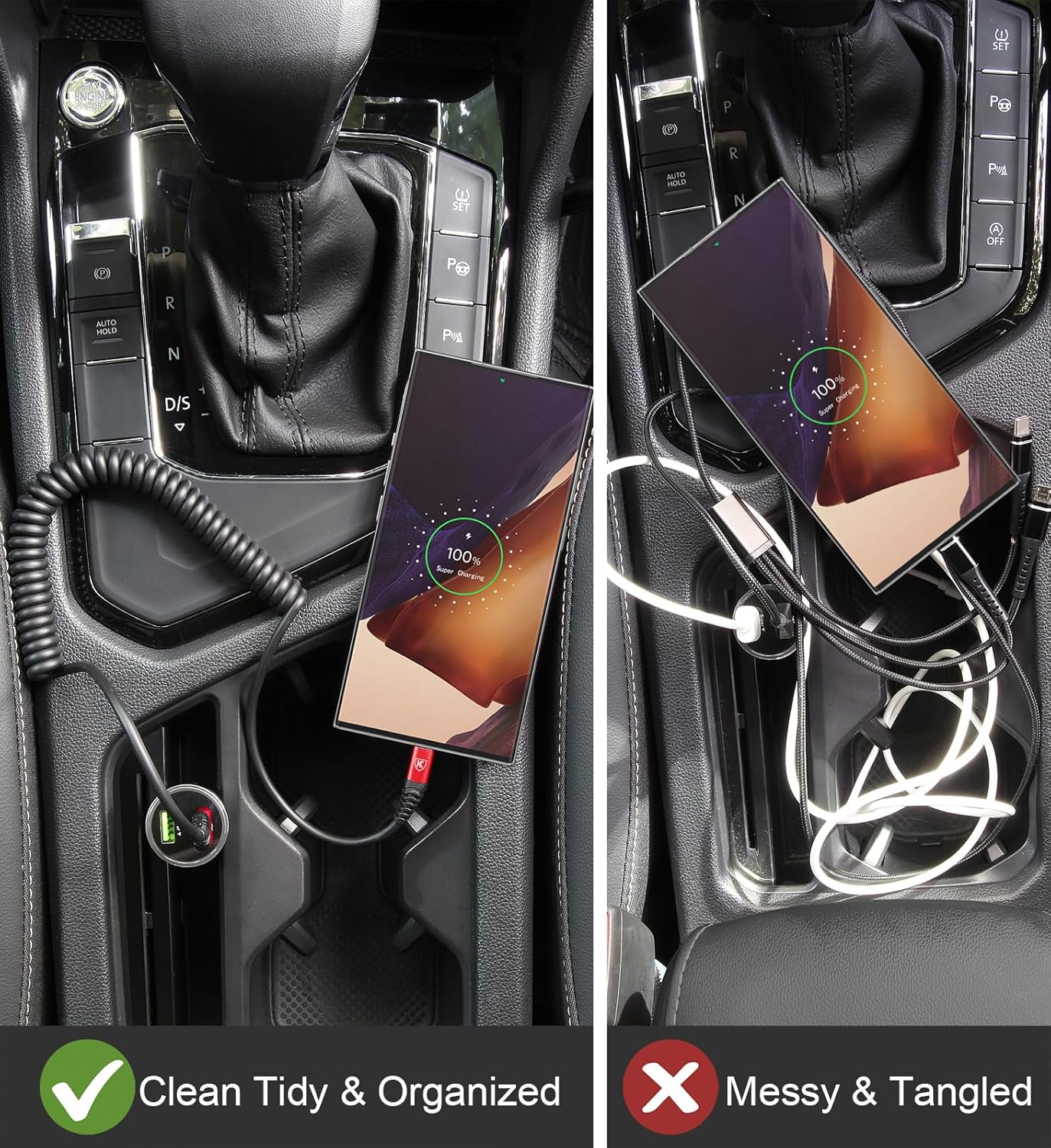 USB C Cable [3FT+6FT], 2Pack USB A to USB C 3A Fast Charging, Coiled Type C Charger Cord for Car USB-C Cable Compatible with iPhone 16/15/Plus/Pro/Samsung Galaxy A10e A20 A50 S20 Plus S10E Note 20-Red