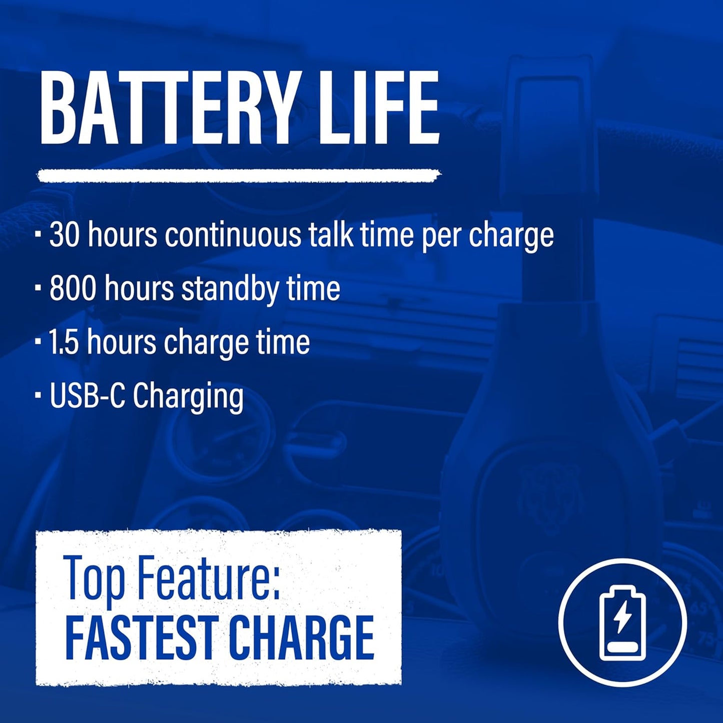 Blue Tiger Storm Rose Gold - Premium Trucker Bluetooth Headset-Wireless Noise Canceling Mono Headset with Mic -High-Fidelity Sound, 30-Hour Talk Time, USB-C Charging - For Truck Drivers, Bluetooth 5.0