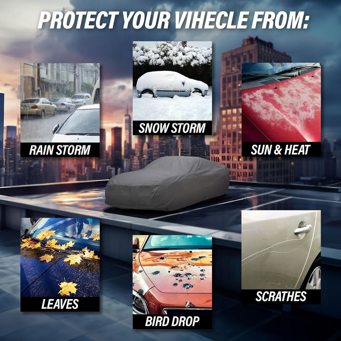 Supreme Full Car Cover - Semi Custom Fit for Tahoe 2015-2020 SUV 4-Door | All-Weather Protection: Waterproof, Dustproof, Windproof, UV-Resistant | Includes Accessories