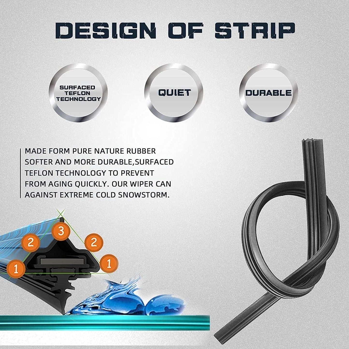 AUTOBOO 24"+20" Windshield Wipers With 13" Rear Wiper Blade Replacement for BMW X2 2018-2022-Original Factory Quality (Pack of 3)