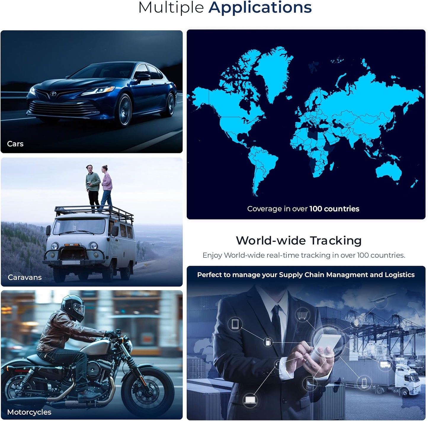 SALIND GPS Magnetic, up to 180 Days Battery - Car GPS Tracker for Vehicles, Motorcycles & Trucks, Car Tracker Device with Strong Built-in Magnet, Robust & Splash Proof - Real Time Car Tracking Device