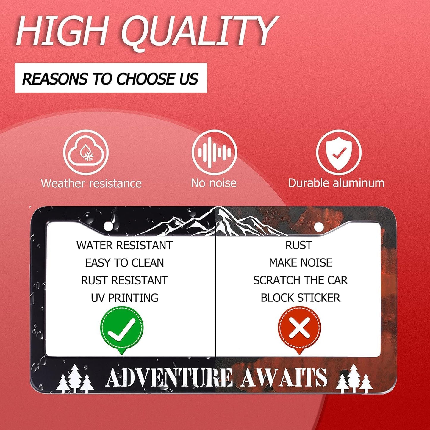 Personalized License Plate Frame Jesus 1 Cross + 3 Nails = 4 Given Stainless Steel Accessory Holder Funny Car Decorative 2 Holes Screws Fits Us Standard License Plates 12.2 X 6.3 in for Men Women