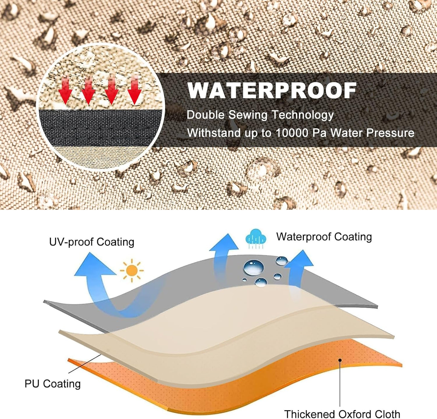 Comnova ATV Cover for 4 Wheelers - 88 Inch ATV Covers 600D Waterproof Heavy Duty, Outdoor Four Wheeler Quad Cover All Weather Large for Polaris, Kawasaki, Arctic Cat, Honda, Yamaha and More