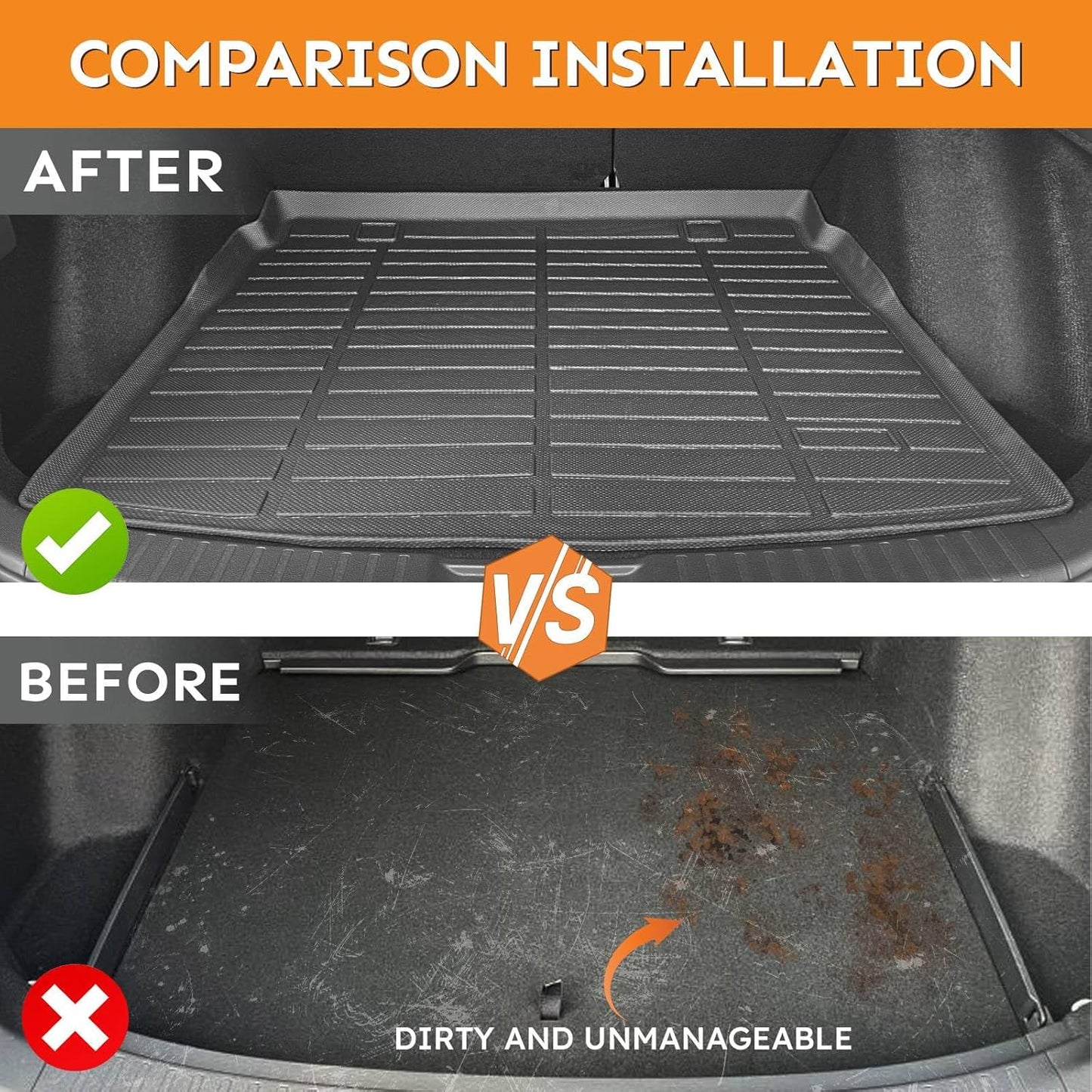 Binmotor-Custom Floor Mats & Cargo Liner for Acura RDX 2019 2020 2021 2022 2023 2024 2025, Front & 2nd Row & Cargo Mat Full Set, TPE All Weather Car Floor Mat for Acura RDX Accessories Floor Liners