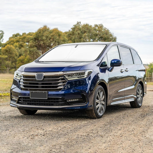 for Odyssey Windshield Sun Shade for 2018-2023 2024 2025 2026 Honda Odyssey LX,EX,EX-L,Touring, Elite Minivan Accessories-Double Layer Foldable Front Window Sunshade, Sun Visor Protector Block UV Ray