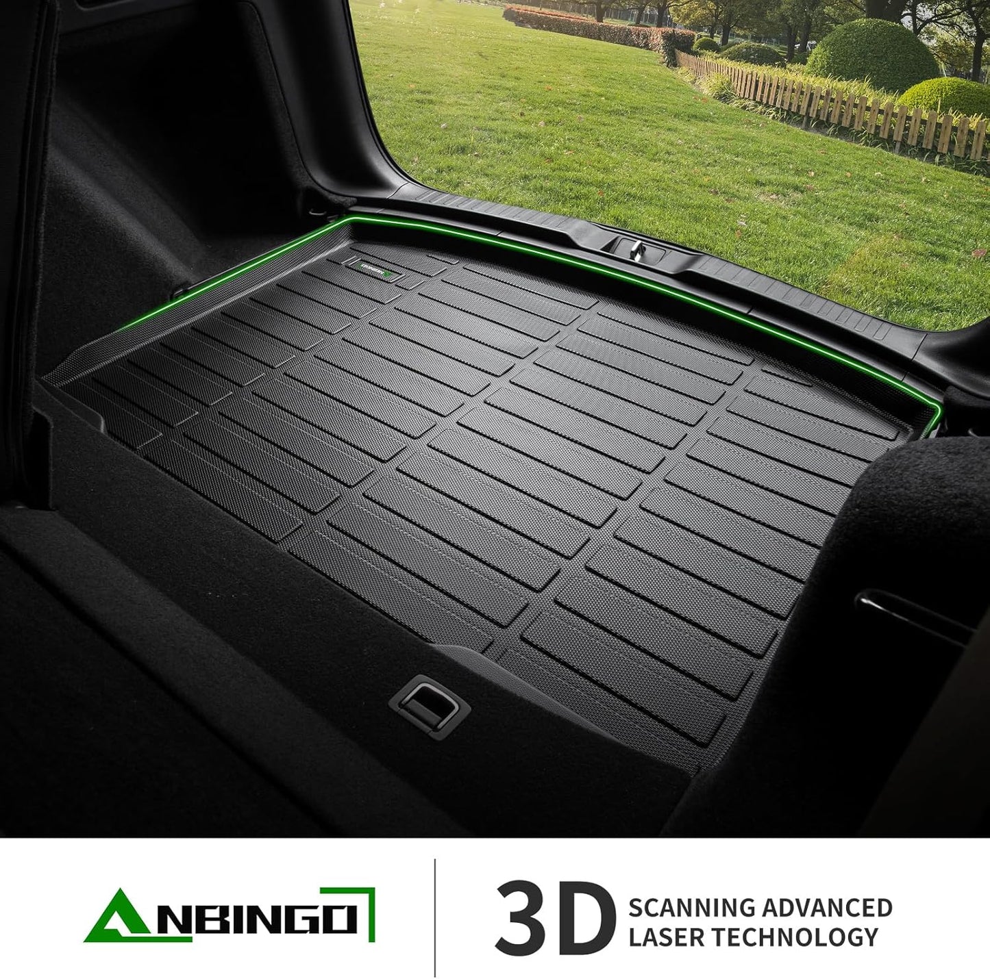 ANBINGO®-Floor Mats for Nissan Rogue 2014-2020 (Not Fit 7-Seat or Hybrid) All Weather Rogue Floor Liners Set Rogue Accessories Black (Rear Trunk Mat+Floor Mats)