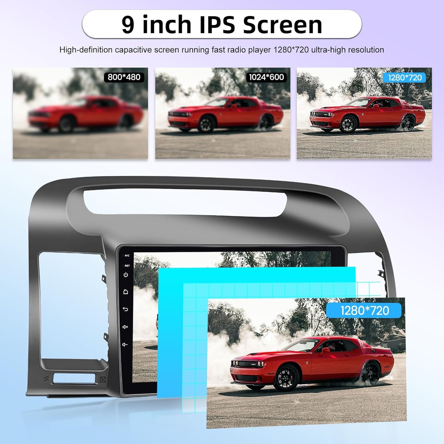 [8 Core 4+64G] Car Radio for Toyota Camry 2000-2006 with Wireless Carplay and Android Auto - 9 Inch IPS 1280 * 720 Touchscreen Android Stereo - DSP / 59 UI Themes/WiFi/GPS/SWC + AHD Backup Camera