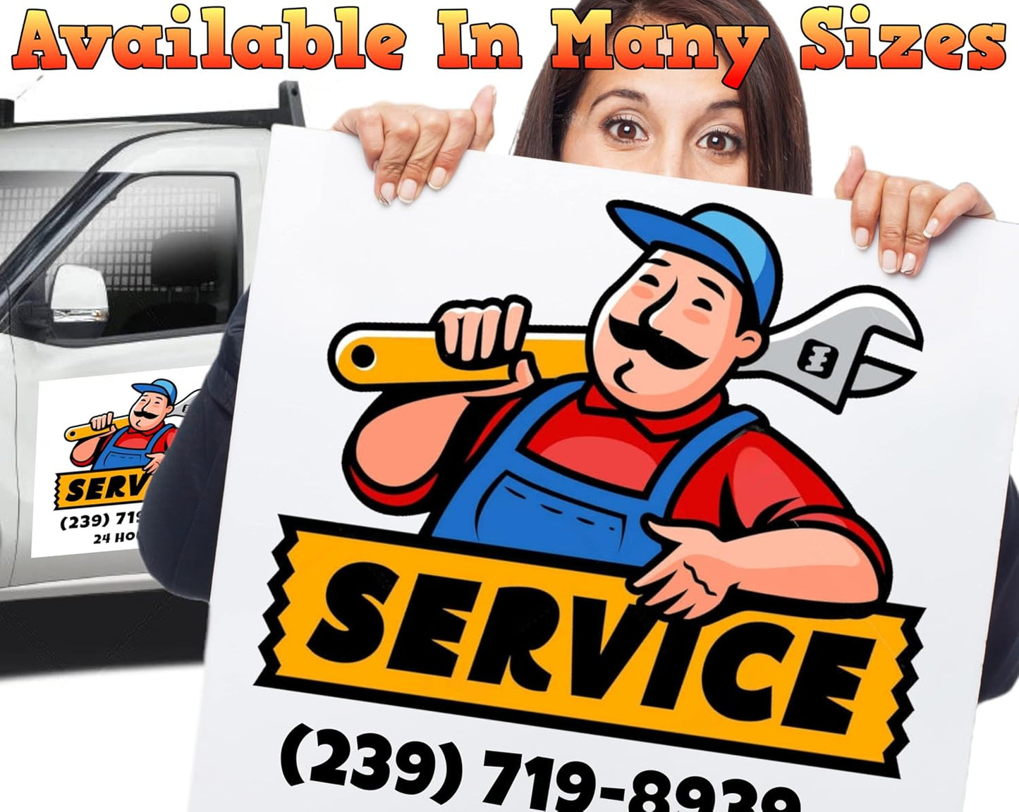 Custom Car Magnet Sign | Personalized Logo for Your Car Van Truck | Advertise Your Business | Large Size |Professionally Printed