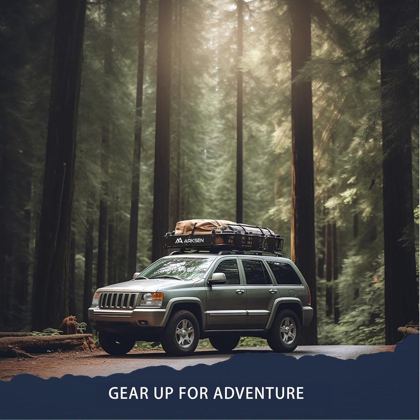 ARKSEN 84 x 39 x 6 Inch Universal 150LB Heavy Duty Roof Rack Cargo with Two Cargo Nets, Car Top Luggage Holder Carrier Basket with Extension for SUV, Truck, & Car Steel Construction