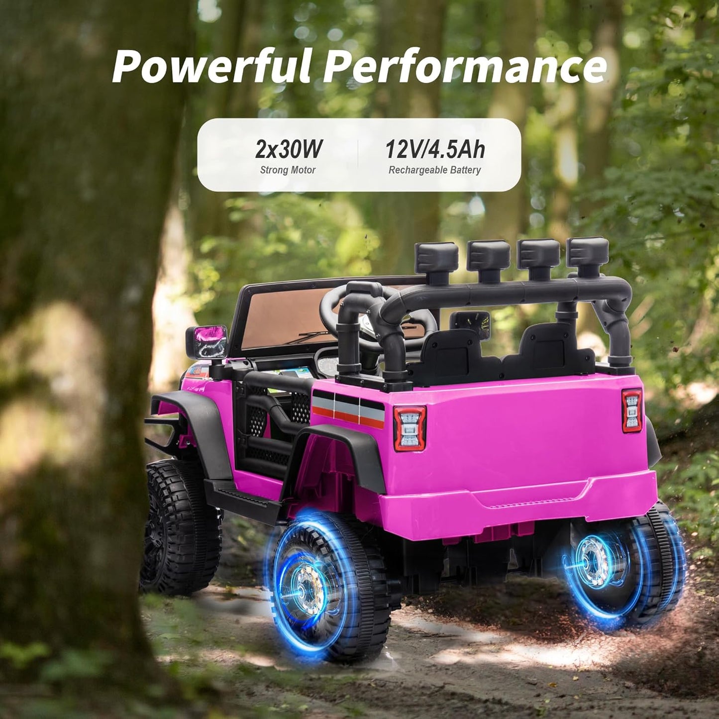 12V Kids Ride on Car Truck, Kids Electric Vehicles Car Ride on Toy for Toddlers w/Remote Control - Pink