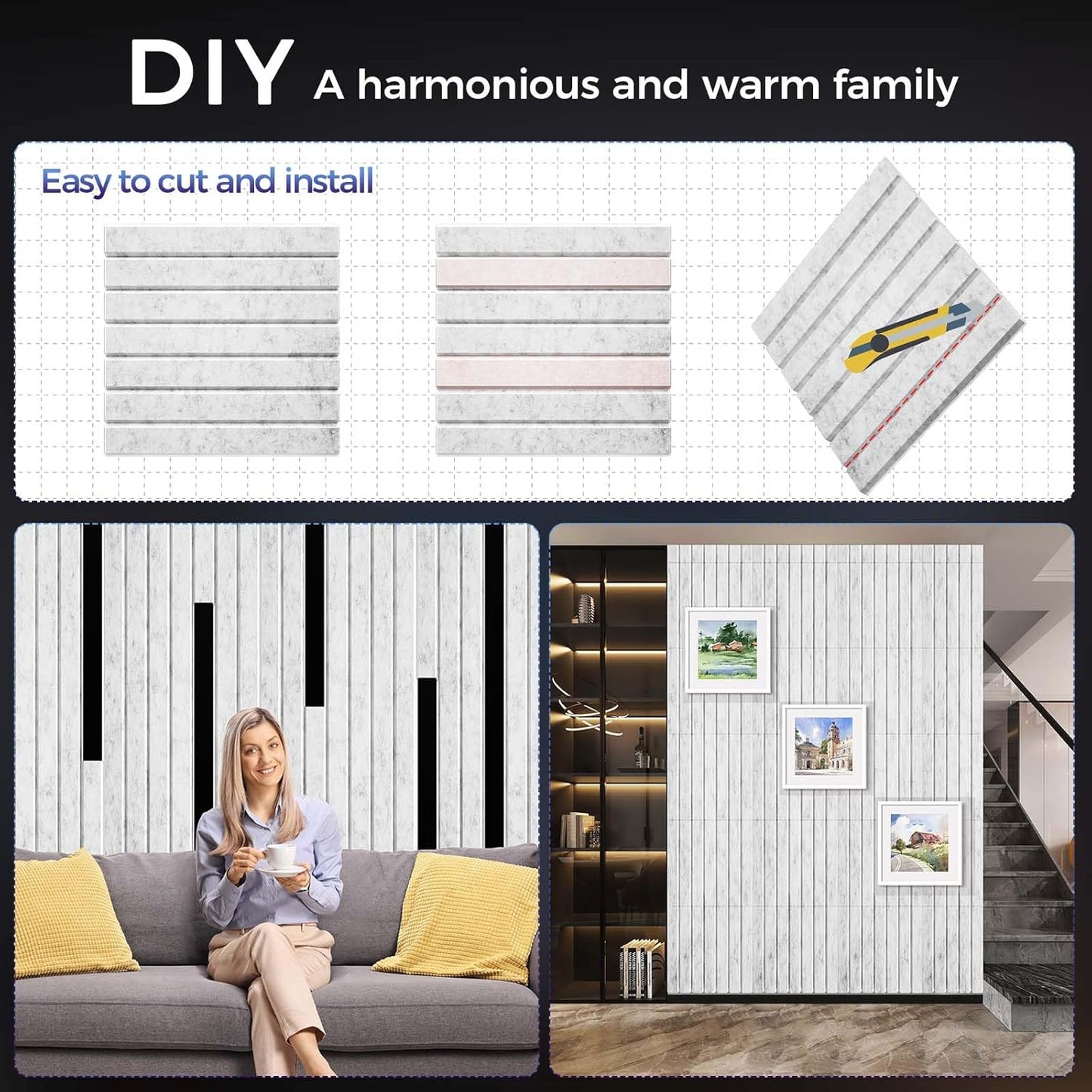 12 Pack Large Fold Soundproof Wall Panels,12 x 12 x 0.47 in Sound Proof Foam Panels for Walls, 1.2lb/ft³ High Density, Thicker 0.47in, Acoustic Panels, Sound Dampening Panels Gray