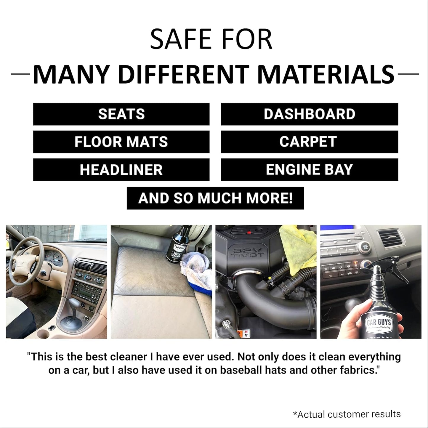 CAR GUYS Super Cleaner 1 Gallon Refill | Effective Car Interior Cleaner | Leather Car Seat Cleaner | Stain Remover for Carpet, Upholstery, Fabric, and Much More! | 1 Gallon (Sprayer Not Included)