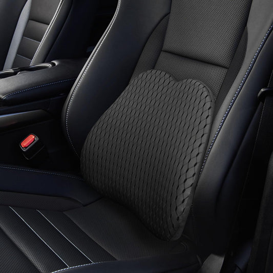 Lumbar Support Pillow for Car and Office Chair, Back Support Pillow for Car Seat, Memory Foam Back Cushion for Low Back Support and Pain Relief (Black)