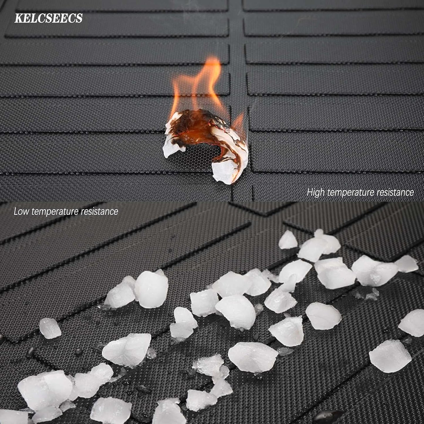 KELCSEECS Cargo Liner for Ford Escape 2013 2014 2015 2016 2017 2018 2019 All Weather Trunk Liner Cargo Mat (Trunk Mat)-Black Accessories