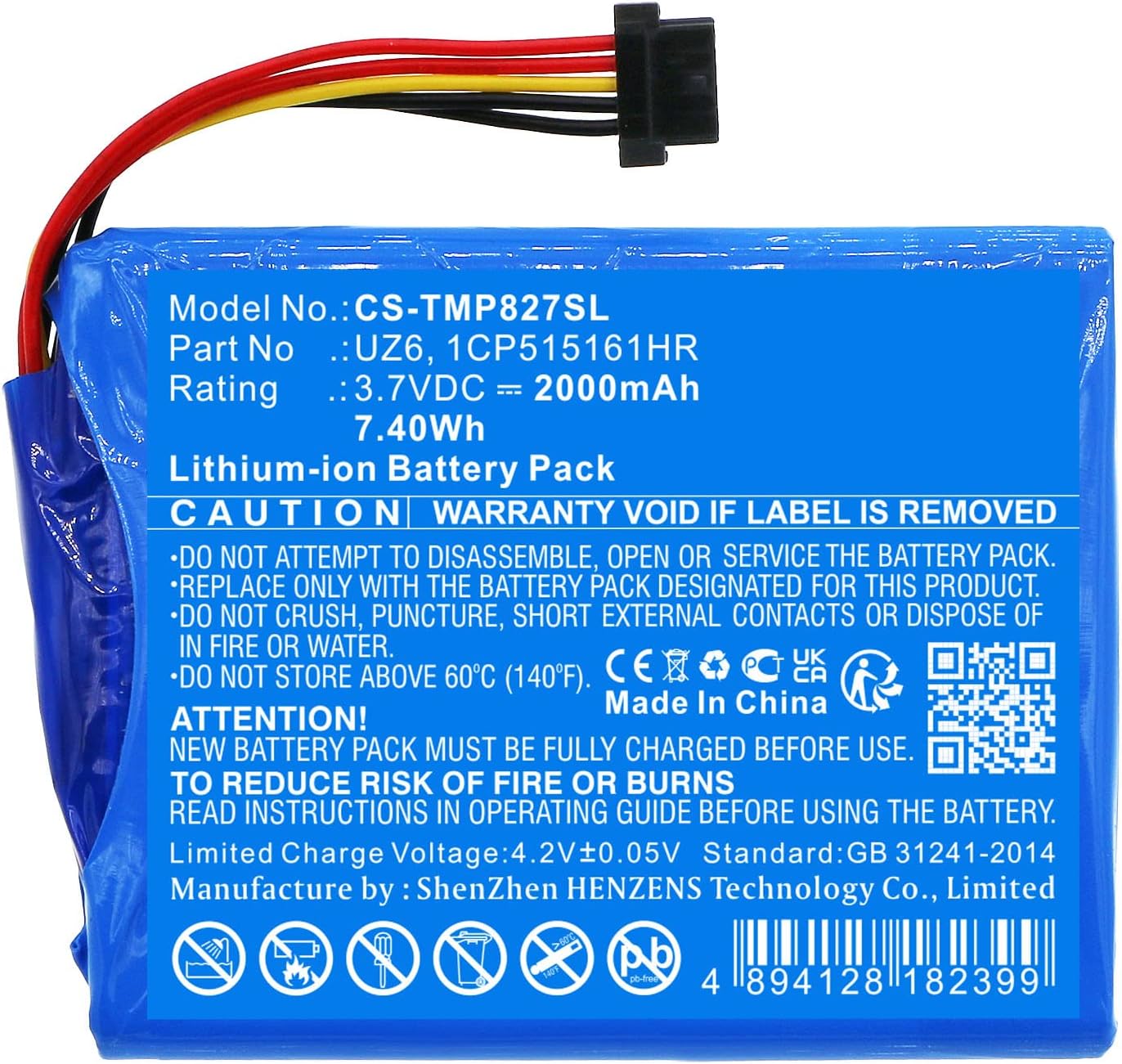 GPS Navigator Battery for Tomtom Pro 8270 Pro 8275 Bridge 4F173 UZ6 1CP515161HR