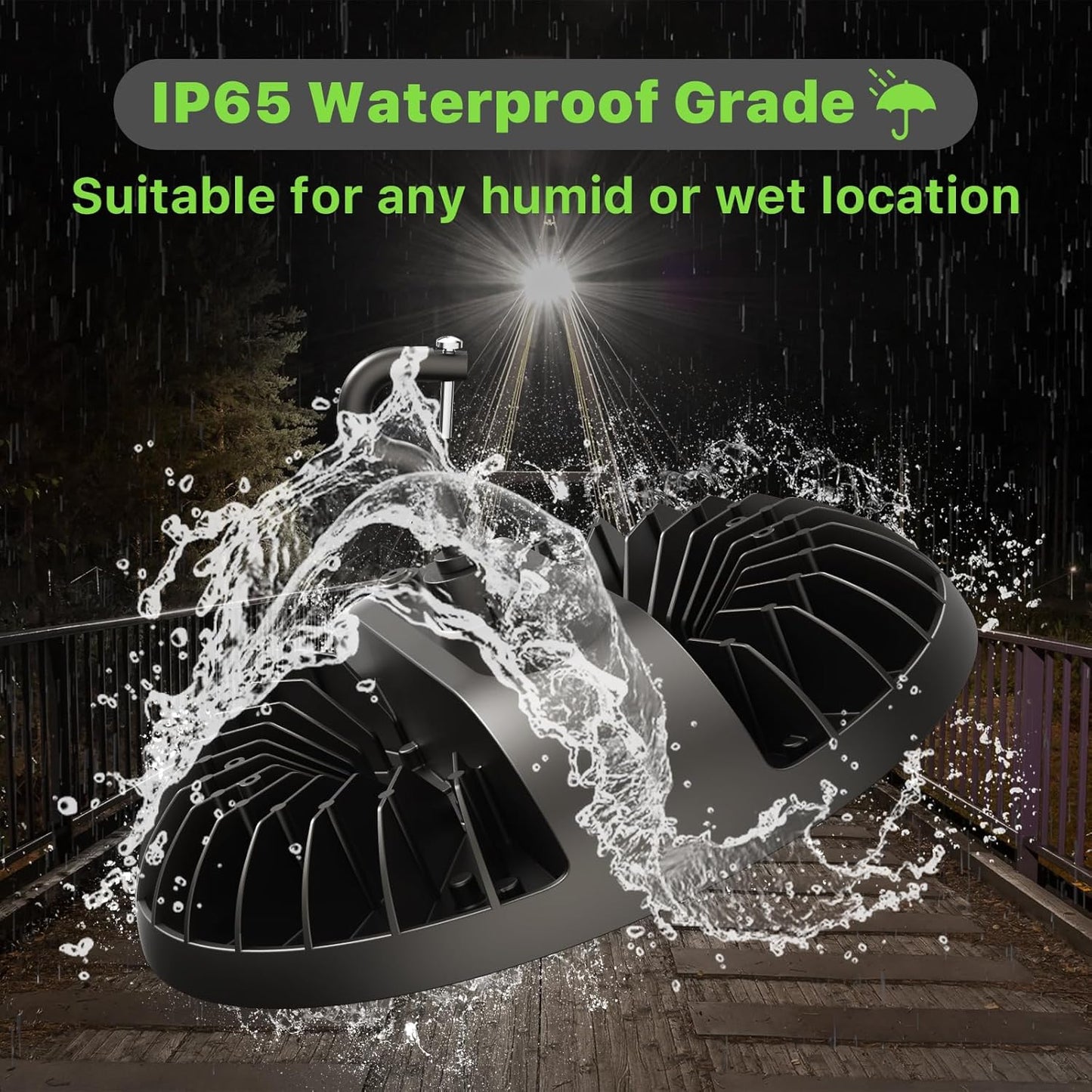 LED High Bay Light 150W, 21000lm 5000K UFO Led High Bay Light(600W MH/HPS Equiv.), Commercial Bay Lighting with 5ft Cable US Plug for Garage Shop Barn Warehouse