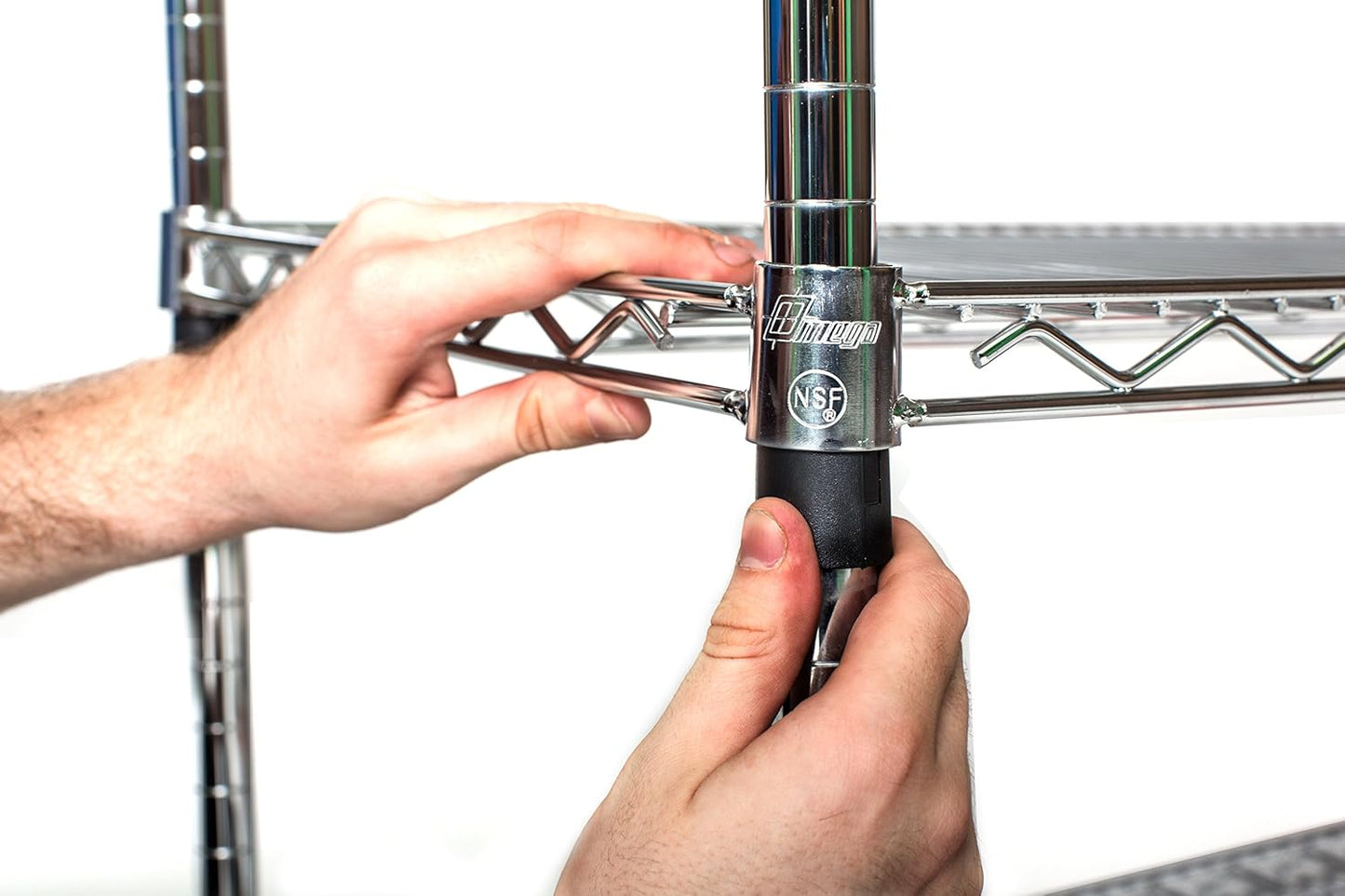 Omega 21" Deep x 54" Wide x 80" High 3 Tier Chrome Starter Shelving Unit