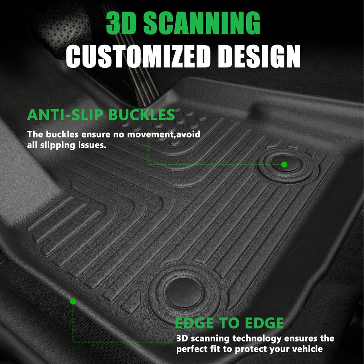 for Mercedes Benz GLC丨GLC 250丨GLC 300丨GLC 350e (Not for Coupe) Floor Mats 2016-2022,Car Mats for Mercedes Benz GLC 2016-2022 All Weather Anti-Slip Floor Mats Cargo Liner Accessories