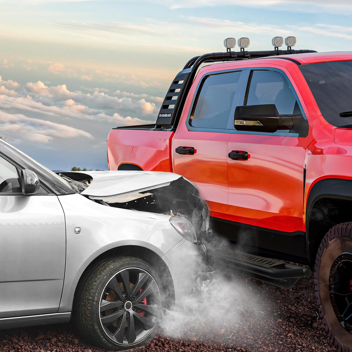 OEDRO Running Boards Compatible with 2019-2025 Chevy Silverado/GMC Sierra 1500, 2020-2025 2500HD 3500HD Crew Cab(Excl. 2019 1500 LD/Limited), Bolt-on Side Steps Steel Nerf Bars