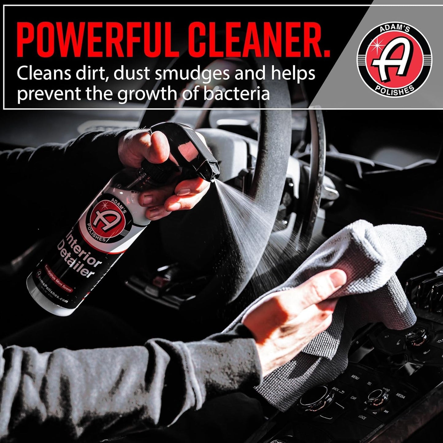 Adam's Polishes Interior Detailer 16 fl. oz (Combo) - Total Car Interior Cleaner, Protectant & Dressing | All Purpose Cleaner & Leather Conditioner | Vinyl, Dashboard, Screen, Seat Cleaner & More
