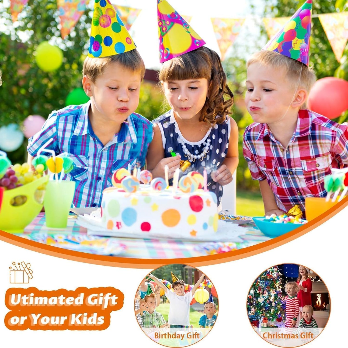 Hetoy 24V 2 Seater Ride On Car for Kids, Electric Truck with Remote Control, Ride on Truck w/ 4-Wheeler Suspension, 4x55W Powerful Engine, 4WD Battery Powered, LED Lights, Soft Braking(Red)