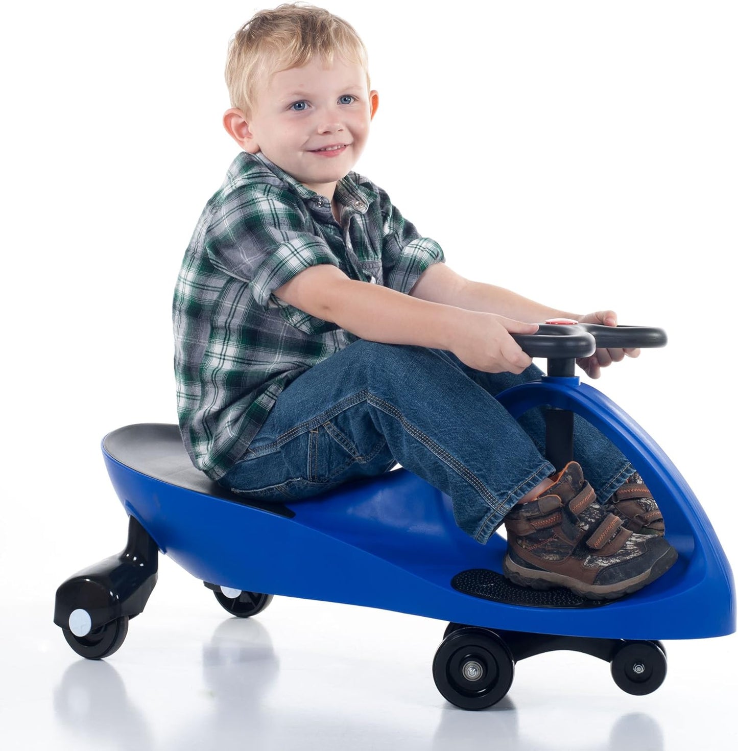Wiggle Car - Ride on Toy for Ages 3 and Up - Toddler Ride on Toys with no Batteries, Gears, or Pedals Just Twist, Wiggle, and Go by Lil’ Rider (Blue)
