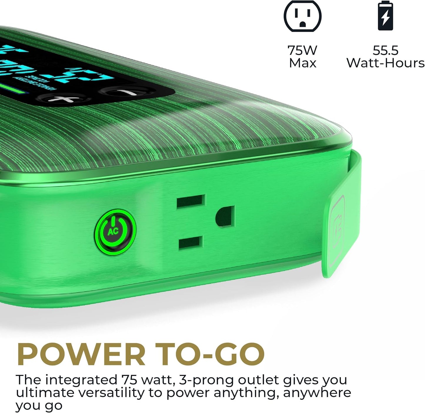 HALO Bolt Ultimate 3 Portable Car Battery Jump Starter | 130 PSI Air Compressor, 55.5Wh USB Power Bank, Large Display, Emergency Floodlight & Charger, Jumps Cars SUVs & Trucks, Inflates Tires — Green