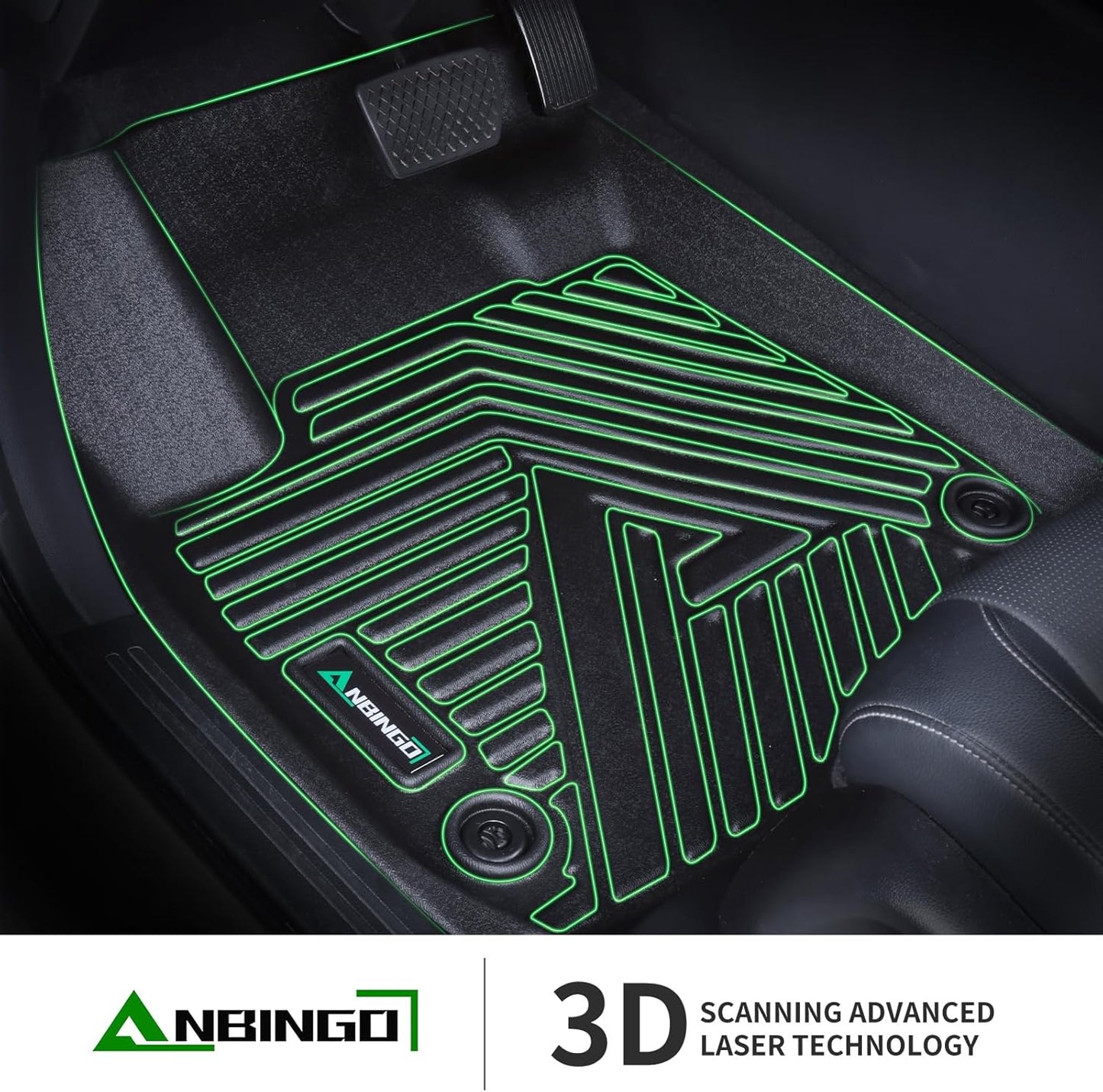 ANBINGO® Floor Mats Custom for 2023 2024 2025 2026 CR-V & CRV (Hybrid) Waterproof Car Mats All Weather Guard TPE Floor Liners Front& Rear Row Full Set Black - CRV Accessories