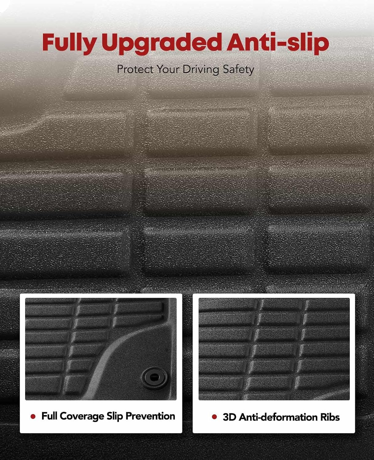 YHTAUTO Floor Mats Fit 2012-2015 Honda Civic Sedan, TPE All Weather Car Mats Waterproof Anti-Slip Odorless Floor Liner, Interior Car Accessories Front & 2nd Row Liner